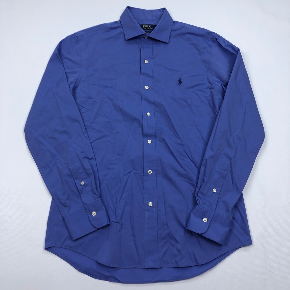 Polo Ralph Lauren Mens Blue Easy Care Cotton Button Down Shirt Medium